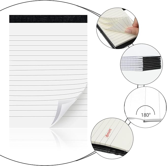 16 Pack Note Pads 3 x 5 Inch small notepads for Business Office Legal Pads | White Small Notepads College Ruled Writing Pad Mini Notepad with 30 Sheets Lined Paper in Each Notepad for Home Office School