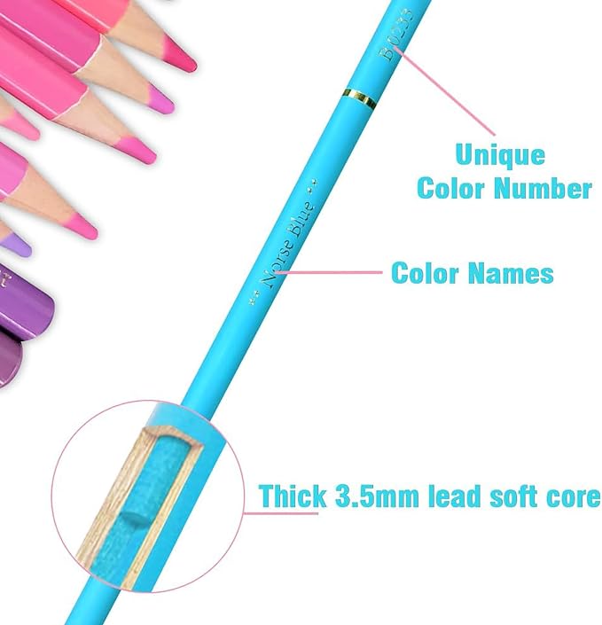 2026 New 72 Macaron Pastel Colored Pencils Set Soft Core Macaron Colors for Adults Coloring Books Beginners Blending Shading Sketching