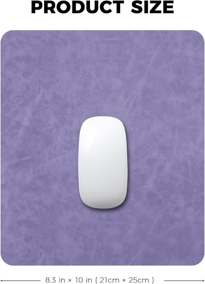 Mouse pad, Non-Slip Washable Waterproof Computer Mouse mat Thick for Laptop Wireless Mouse Home Office Travel, Portable 9.8"x 8.3" S Purple