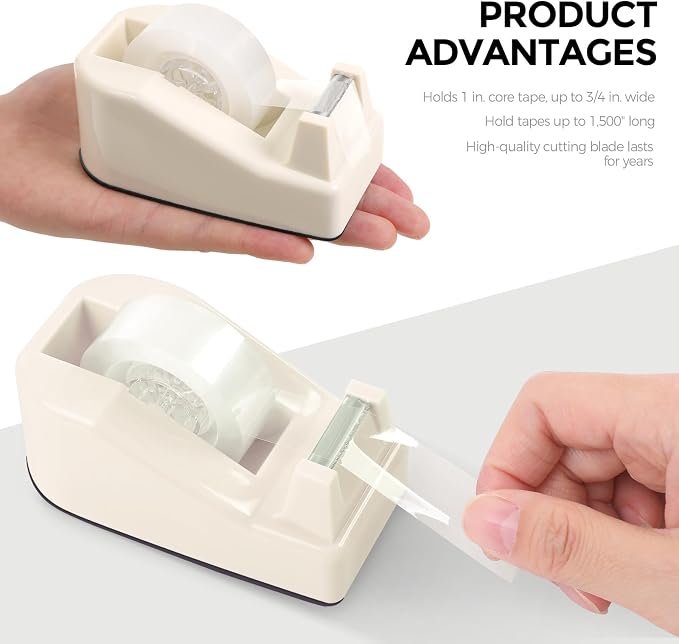 Office Supplies Set – All-in-One Desk Accessories Kit with Stapler, Tape Dispenser, Scissors, Clips & Remover, Cute Desk Organizer Set for Home Office, School & Workspace Organization