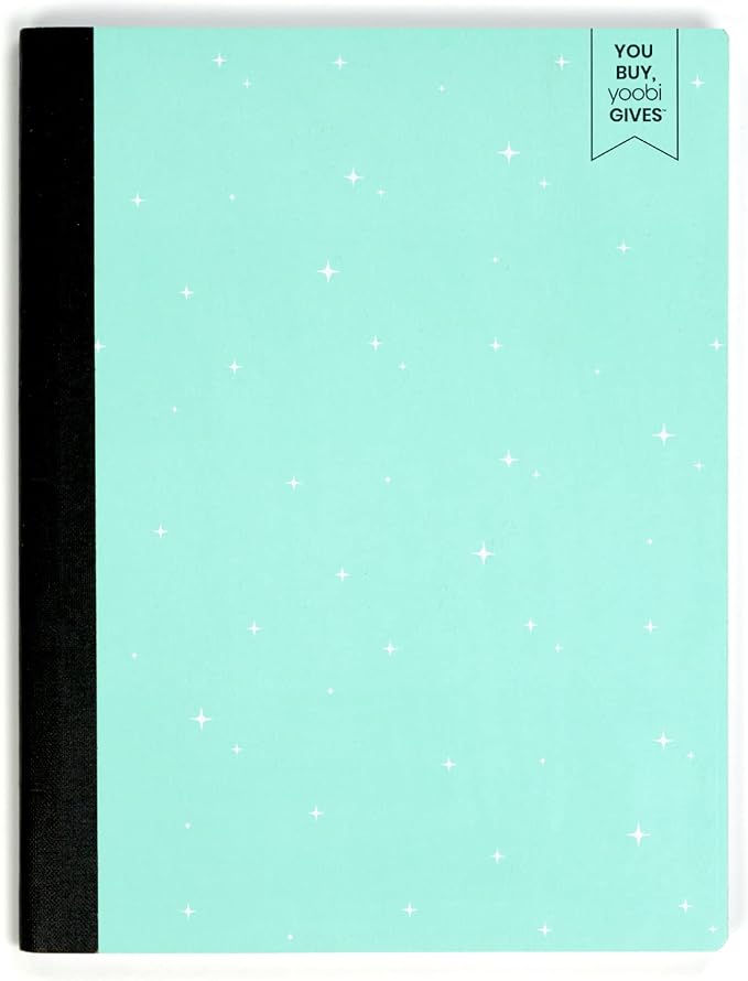 Yoobi | Composition Notebook | College Ruled Paper | Printed Variety Pack (Mint Twinkle)