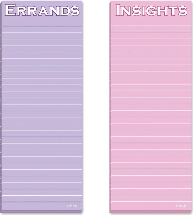 Current Multi-task Shopping List Pads, Set of 12, 2 each of 6 designs, 30 sheets per pad, 2.5 x 6.5