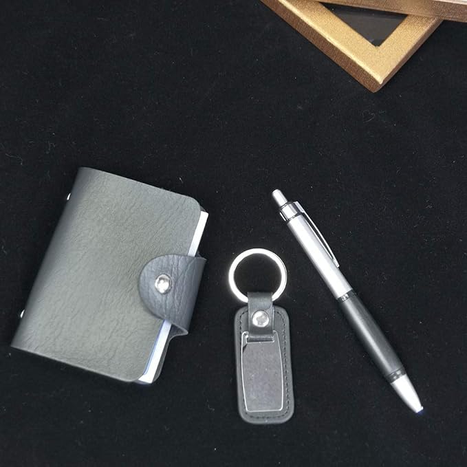 Abbie Home Hardcover Notebook + Pen + KeyChain Set Gift for Men Boys Christmas Birthday Friendship (Set B)