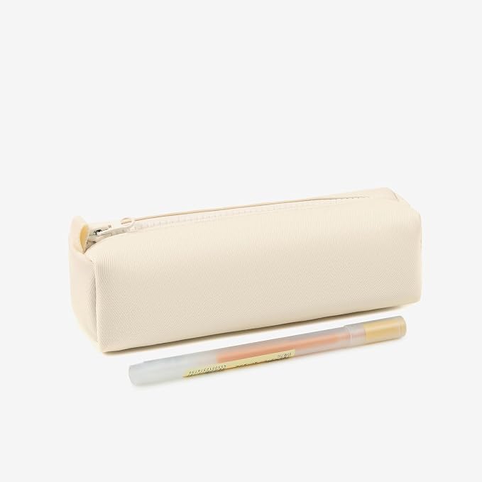Pencil Case Lightweight and Durable Ideal Pencil Pouch for School and Office Supplies (Cream,Oxford)