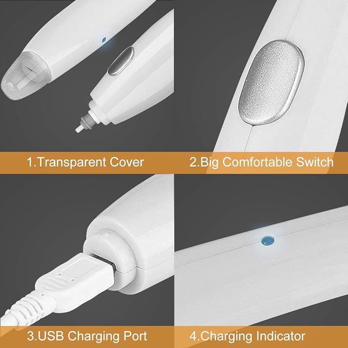 AFMAT Electric Eraser for Artists, 140 Eraser Refills, Rechargeable Electric Erasers for Drawing, Artist Erasers for Drafting, Painting, Sketching, Architectural Plans, Detailer Tool EE03(White)