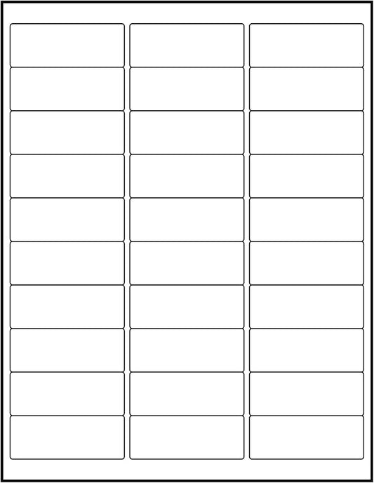 Premium Label Supply White Address Sticker Labels – 2.625" x 1" – Laser/Inkjet Compatible – (30 per Sheet), 500 Sheets - 15,000 Total Adhesive FBA Labels