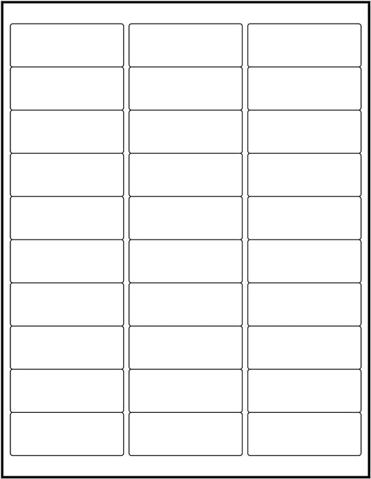 Premium Label Supply White Address Sticker Labels – 2.625" x 1" – Laser/Inkjet Compatible – (30 per Sheet), 25 Sheets - 750 Total Adhesive FBA Labels