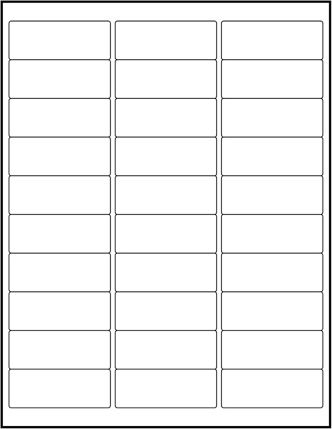 Premium Label Supply White Address Sticker Labels – 2.625" x 1" – Laser/Inkjet Compatible – (30 per Sheet), 1000 Sheets - 30,000 Total Adhesive FBA Labels