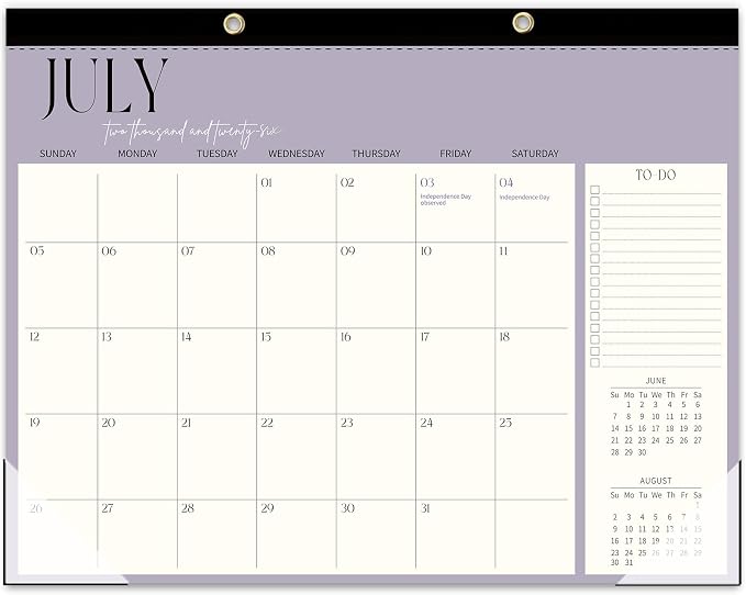 Guasslee Large Desk Calendar 2026-2027, 19-Month Large Hanging Desk/Wall Calendar From 2026 June-2027 December, 17" X 22" School Year Monthly Planner With Thick Paper For Office Home School Organizing