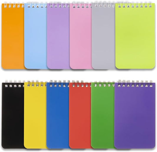 QiCheng 12 pcs Pocket Notebook Mini Notepad Small Spiral Notebooks 3X5Inch | functionality PortabilityPortability convenience