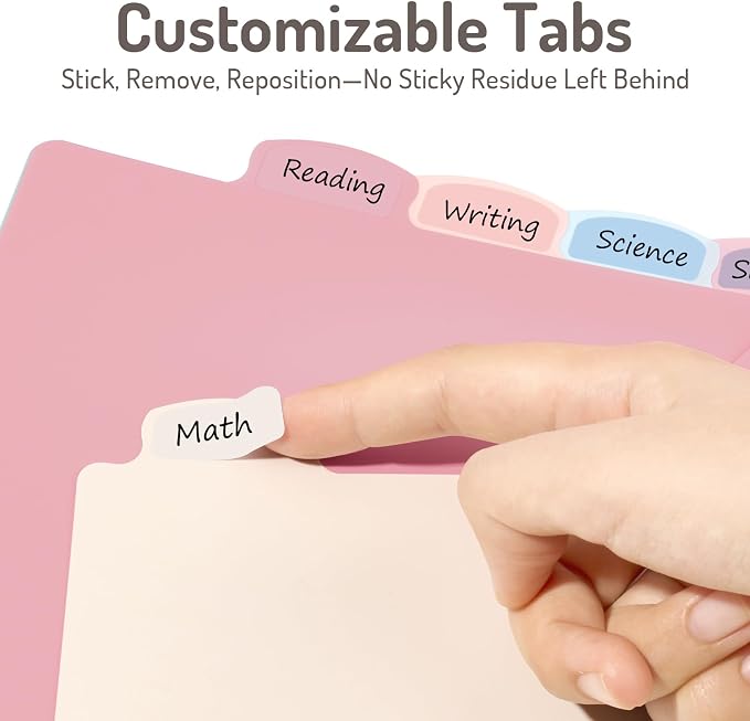 Forvencer 48 Count Dividers with 2 Pockets, 8 Tabs Binder Dividers for 3 Ring Binder, Binder Dividers with Tabs for School Office Organization, Multicolor, Letter Size, 6 Sets