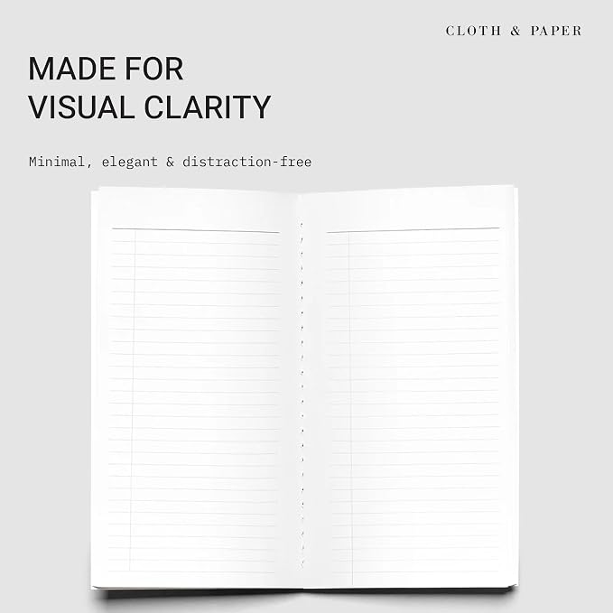 Cloth & Paper Travel Notebook | Task Planner – Ristretto | Pocket Plus To-Do List Planner Notebook 3.2" x 6" | Productivity Planner for Tasks, Priorities, Lists & Daily Planning – Soft Touch Cover