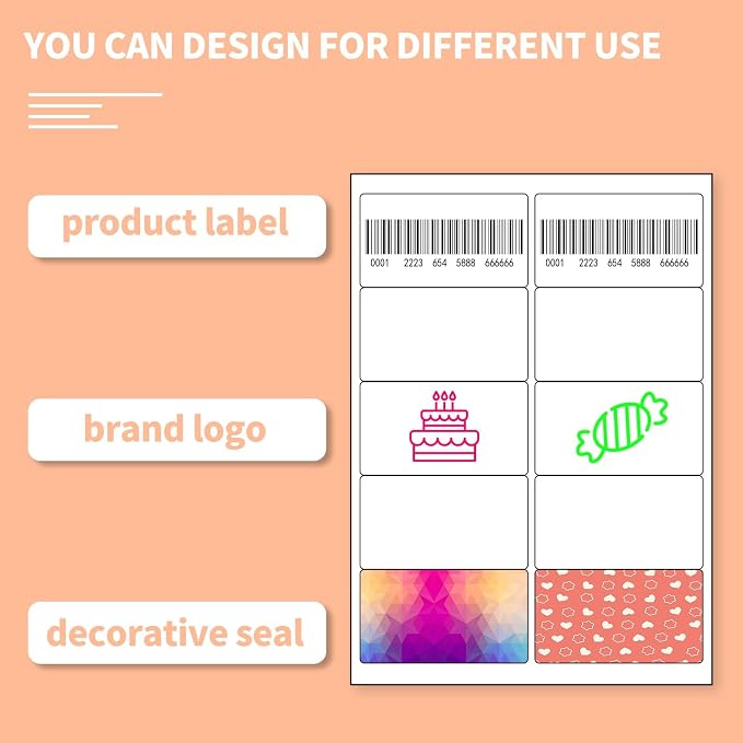 6 UP Labels, 4" x 3-1/3" Shipping Address Labels for Laser Inkjet Printer, Self Adhesive, Blank Mailing Sticker Paper (2000 Sheet=12000) | Mailing Labels, Self Adhesive White Sticker Paper, Blank Mailing Paper (2000 Sheet=12000 Labels)