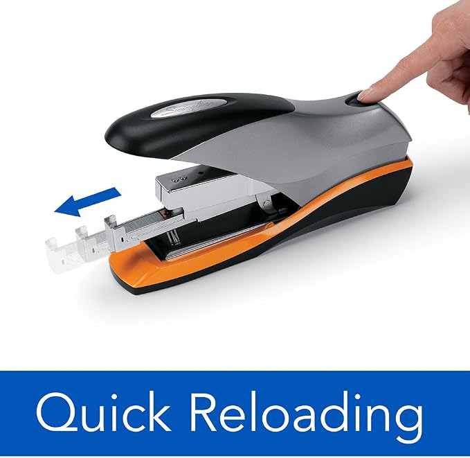 Swingline Stapler, 70 Sheet Capacity, Reduced Effort, Full Strip, Desktop Stapler, Optima 70, Silver (87870)