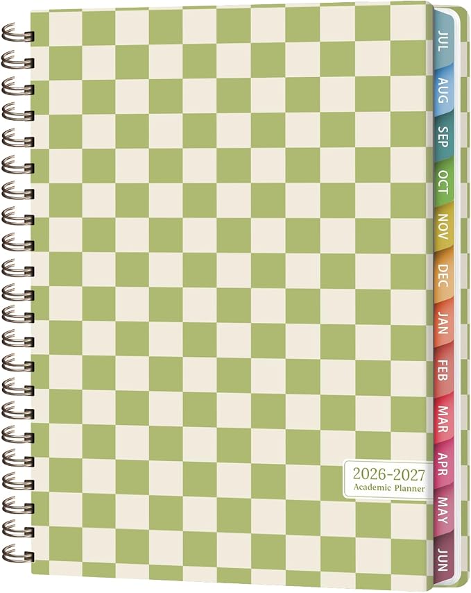 Planner 2026-2027, Weekly and Monthly Academic Planner, July 2026 - June 2027, Hardcover Calendar Agenda Book for School Year Planning, School Supplies for Teacher and Student, Letter Size(8.5'' x 11'')