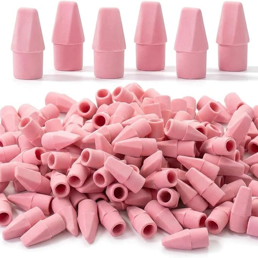 Mr. Pen- Pencil Top Erasers, 120 Pack, Pink, Latex-Free | No-Smudge Cap Pencil Erasers for Precise Erasing, Kids, Teachers, Studying Supplies