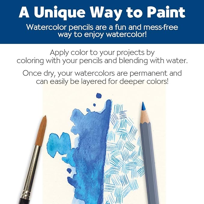 Faber-Castell Grip Watercolor EcoPencils: 12 Watercolor Pencils with Brush, Color Pencil Set, Art Supplies for Kids