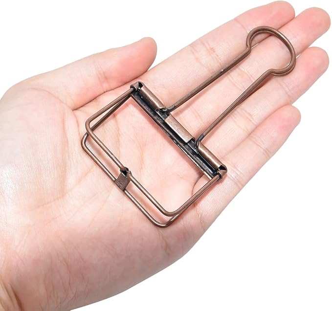 Extra Large Binder Clips 2 Inch, Big Paper Clamps Copper for Office School Supplies (15Pcs)