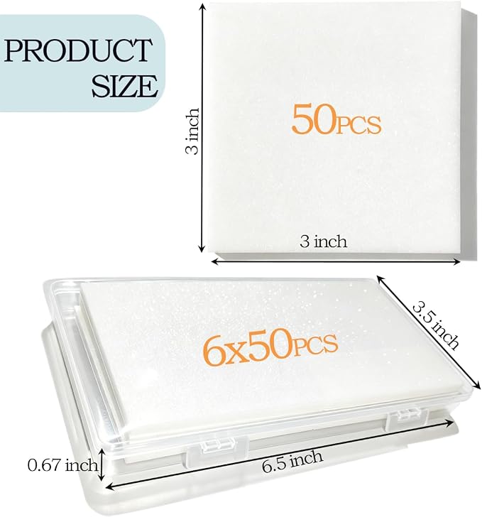 300P Transparent Sticky Notes, 3x3 Inch Clear Frosted Glitter | Waterproof, Self-Adhesive, For Books Annotation, Notes Highlights, School Office Supplies
