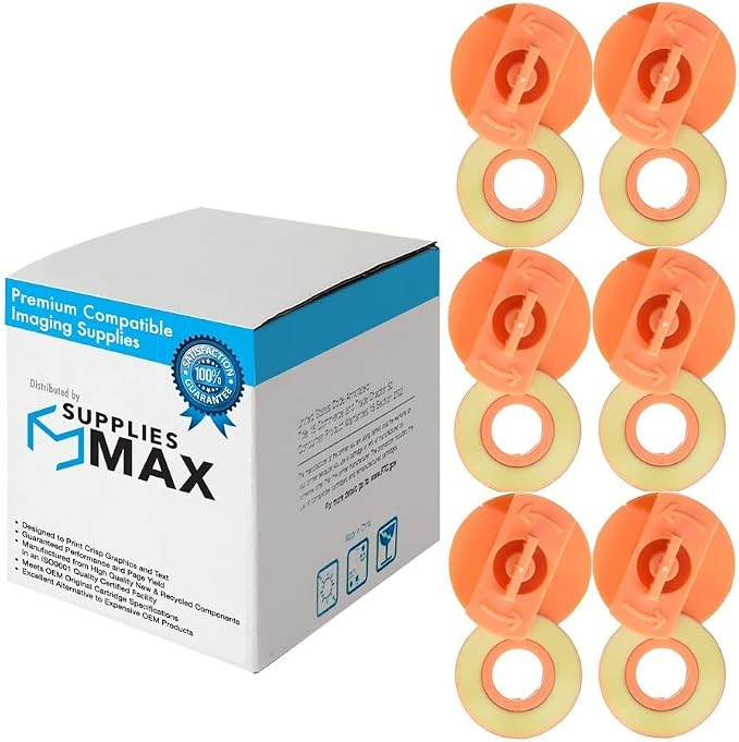 Compatible Replacement for Porelon 11489 Typewriter Lift Off Tape (6/PK) - Replacement to Brother 3015/3010