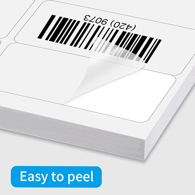 Transparent Stickers Labels - 2" x 4" Clear Address Labels Mailing Stickers for Laser/Inkjet Printer 8.5"×11"- 20 Sheet