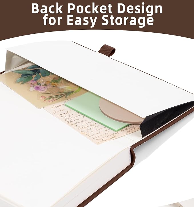 Lined Journal Notebook 365 Pages, A5 Leather Journals for Writing Women & Men, Hardcover Notebook with 100GSM Thick Paper, Daily Journal Notebook for Travel, Work, School, Note Taking, College Ruled