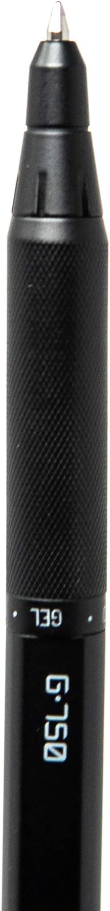 Zebra Pen G-750 Black Brass Retractable Gel Pen, Black Ink, 0.7mm, 1-Pack