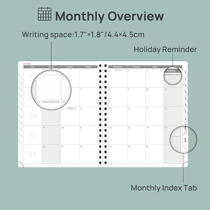 POPRUN 2026-2027 Weekly Planner 10" x 8"Weekly and Monthly Planner Calendar | Jul 2026 - Jun 2027，Daily Agenda Book & Appointment Book with Hourly Schedule, Tabs, Hardcove- Night Sky Navy Blue