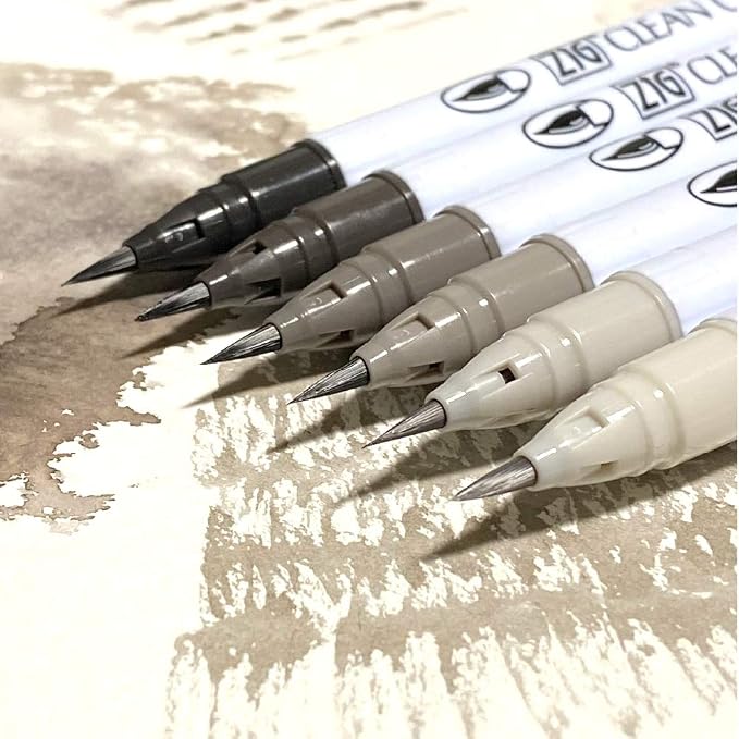 Kuretake ZIG Clean Color Brush Marker, Flexible Brush Tips, Watercolor Pens for Painting, Drawing, Calligraphy and Brush Lettering for Artists