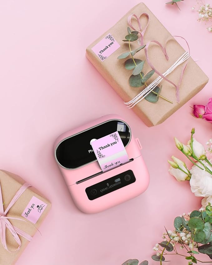 Phomemo M220 Labels,3 Roll Pink Labels 1.57'' x 1.18'' Sticker Label | for M220 M110 M108 M250 M260 M221 M200 M120 M150 Label Maker for Barcode,Name,Home,Office,School