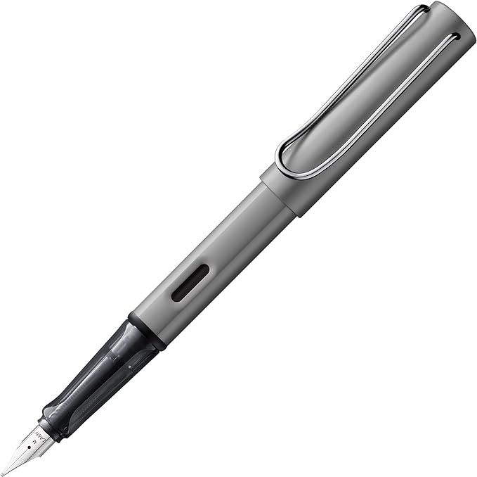 LAMY AL-star graphite - Fountain Pen with ergonomic grip & polished steel nib in size F - lightweight aluminum body - including LAMY T 10 blue cartridge - Right-Handed