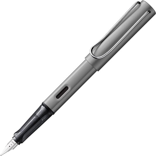 LAMY AL-star graphite - Fountain Pen with ergonomic grip & polished steel nib in size F - lightweight aluminum body - including LAMY T 10 blue cartridge - Right-Handed