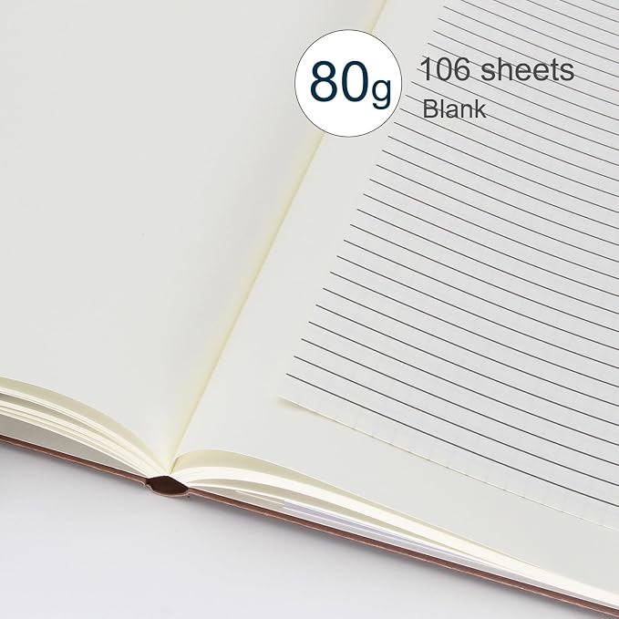 WETLOTE European Vintage Pattern Notebook - Made of sustainable and excellent quality paper,gold fabric and simple patterns, suitable for office, school and many other occasions(Blank/Black/B5)