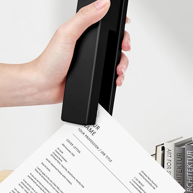 Office Desktop Stapler - 25 Sheet Capacity with 830 Staples and Staple Remover,Staplers for Desk,Non-Slip for School, Home, Black