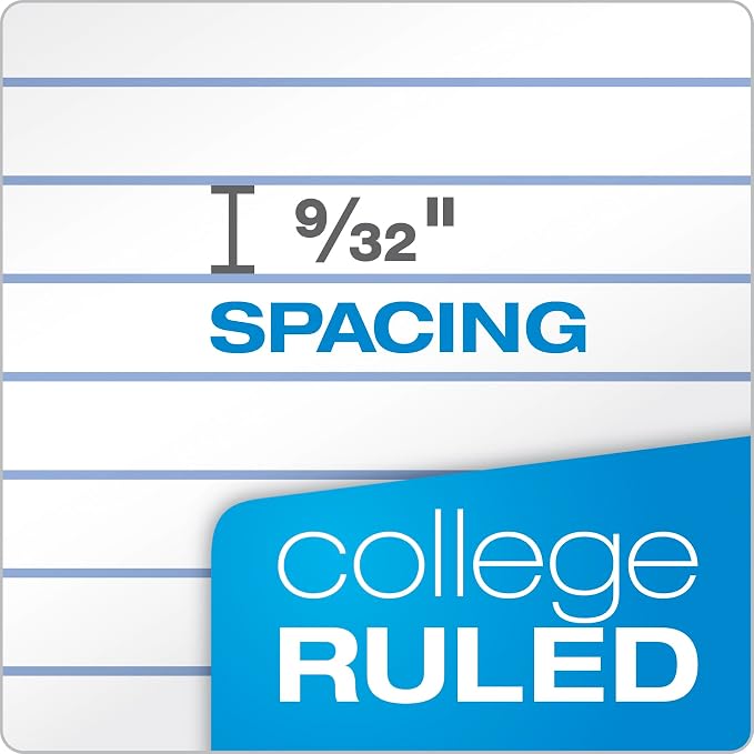 Oxford Spiral Notebooks, 1 Subject, College Ruled Paper, Durable Plastic Cover, 100 Sheets, Durable Divider Pocket, 3-Hole Punch, 3 Pack, Red, Black and Blue (10390)