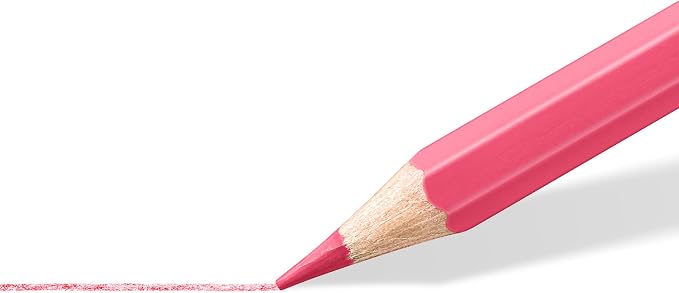 Staedtler Colouring Pencil 146 Classic Hexagonal Format, Soft Lead, Highly Pigmented Colours, 12 Pastel Colours in Cardboard Case, 146 C12 PA