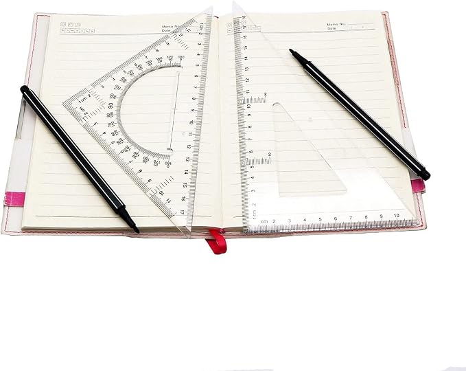 Pack of 2 Transparent Triangle Plastic Ruler Scale Set Square:30/60 Degree & 45/90 Degree Angle Acrylic Architectural Drawing Drafting Tool School Classroom Kids Triangular Rulers