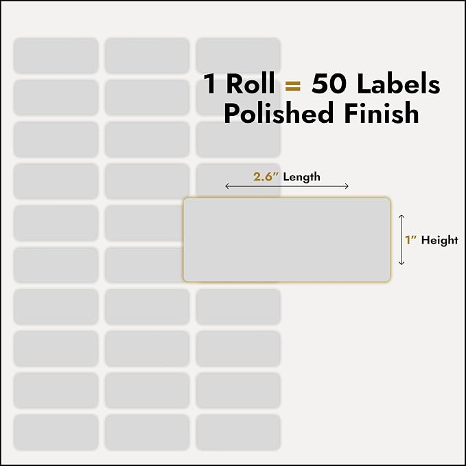 Return Address Labels Personalized, 250 Rolls, 2.6"L x 0.75"H - White Matte Finish Personalized Address Labels - Made in USA Return Labels Personalize Self Adhesive - Perfect Custom Address Labels