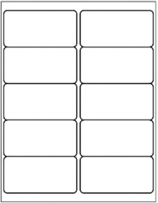 10 Up - 500 Sheets Shipping Address Labels - 2" x 4" - Total 5000 Labels