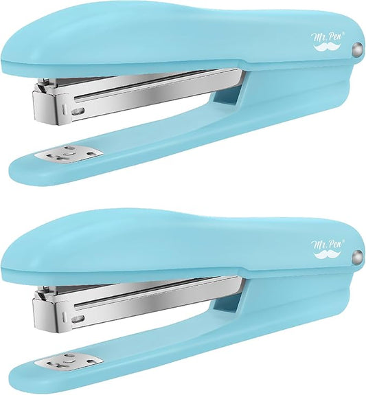 Mr. Pen- Office Stapler with Staples, 2 Pack, 200 Staples 1/4" | 20 Sheet Capacity, Desktop Stapler for Students, Office Supplies, Ergonomic Design for Comfortable Use, Jam-Free