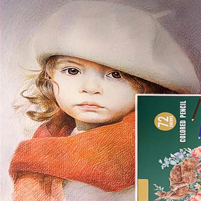 48 Colors Artist Colored Pencils Set for Adult Coloring Books, Soft Core, Professional Numbered Art Drawing Pencils for Sketching Shading Blending Crafting