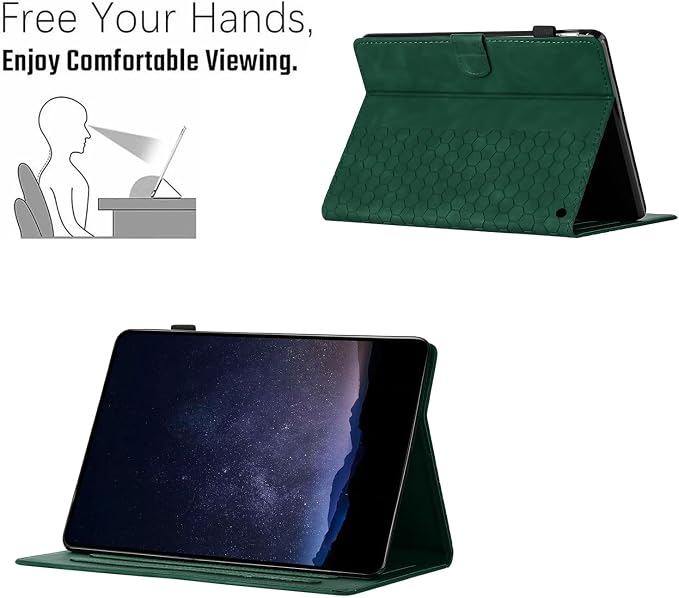 DTangLsm for Amazon Kindle Fire 10 Case & Fire HD 10 Plus Tablet Case,Green | (13th/11th Generation 2023/2021 Release) 10.1" Slim Folding Stand Folio Cover for Fire HD 10 11th/13th Gen Case, Pen Holder