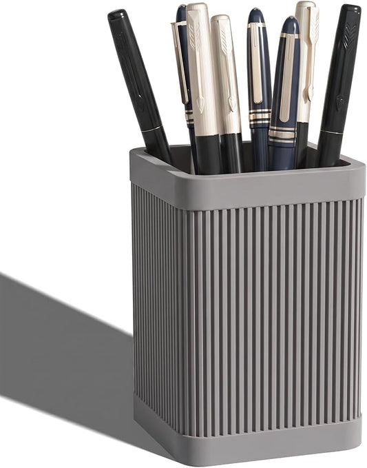 HighHerz Aesthetic Silicone Pen Holder for Desk, Office Desk Accessories | Sturdy & Shatterproof Silicone Organizer for Office and Home, Fit Pencils, Markers and Makeup Brushes, Desk Decor, Washable