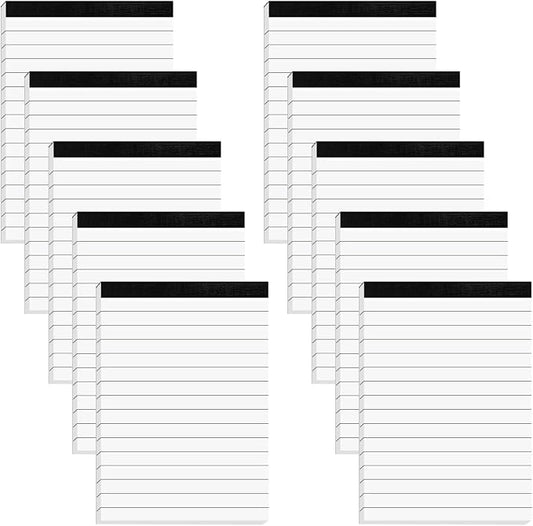 Nichela Notepad for Daily Planning and Organization of Work – 4 x 6-inches Lined Paper – Thick Bright White Paper – 30 Pages – Note Pads Ruled Pages – Pack of 10