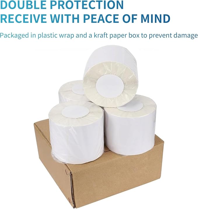 9527 Product 4x6 Blank Direct Thermal Shipping Labels for Zebra 2844 Zp-450 Zp-500 Zp-505 Direct Thermal Labels Printers, Eltron Printer, 250 Labels per Roll,Total 6 Rolls 1500 Labels