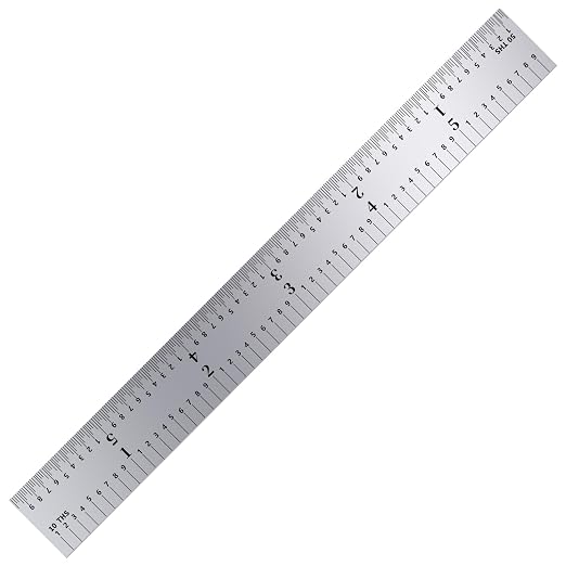 PEC Tools Made in USA Machinist Rule, 6" Rigid Steel Rule (5 Pack), Satin Chrome Finish, Markings 1/32", 1/64", 1/10", 1/50",