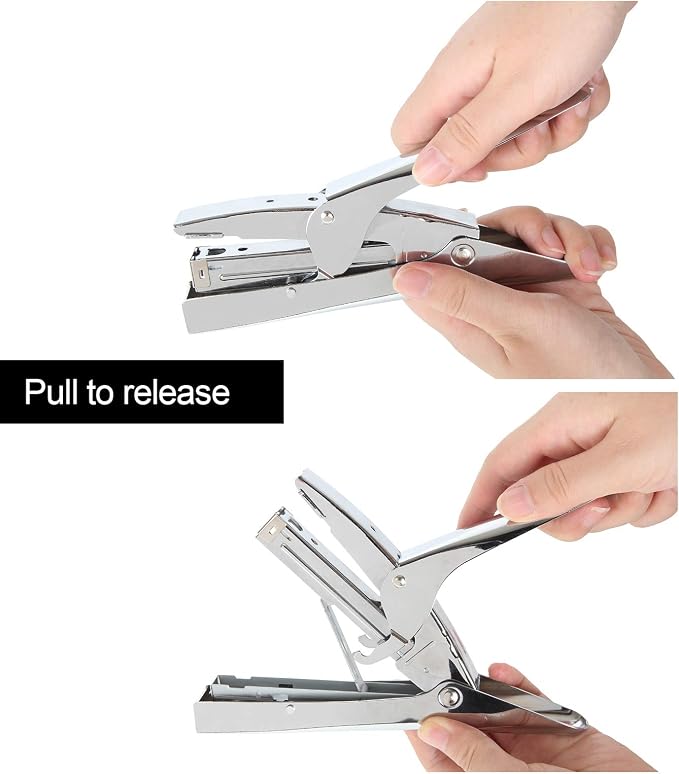 2 Pack Heavy Duty Office Stapler, 20 Sheets Capacity, 4000 Staples, No-Jam, Fast Reload, Silver, Classic
