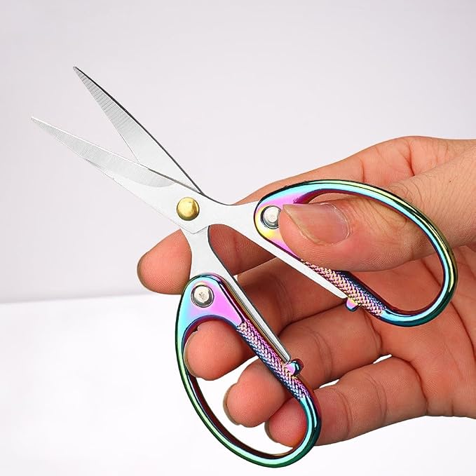 4.5" All Stainless Steel Office Scissors,Ultra Sharp Blade Shears,Sturdy Sharp Scissor for Office Home School Sewing Fabric Craft Paper Multipurpose Scissors Colorful