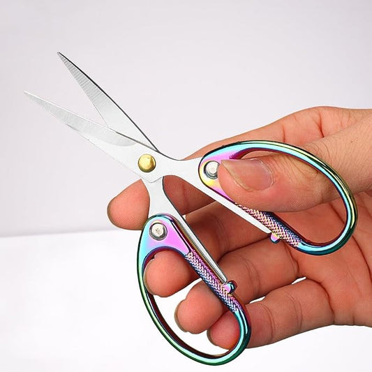 4.5" All Stainless Steel Office Scissors,Ultra Sharp Blade Shears,Sturdy Sharp Scissor for Office Home School Sewing Fabric Craft Paper Multipurpose Scissors Colorful