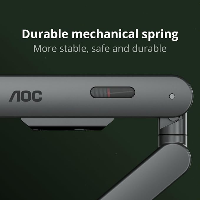 AOC Dual Monitor Stand Arm Desk Mount for 17-34 Inch Monitors, AM420G | Support 4.4-19.8 lbs, Mechanical Spring, C-Clamp & Grommet Mount, Height Adjust, Full Motion, VESA 75x75/100x100